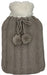 3P Hot Water Bottle Cover Knit Plush Putty – For 2l Bottle.