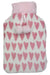 3P Hot Water Bottle Cover Plush Pink Heart – For 2l Bottle.