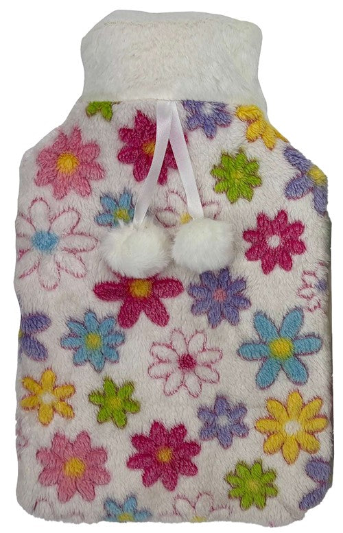 3P Hot Water Bottle Cover Floral Plush – For 2l Bottle.