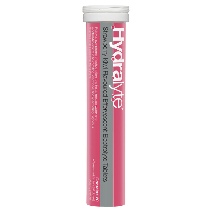 Hydralyte Effervescent Tablets Strawberry Kiwi 20