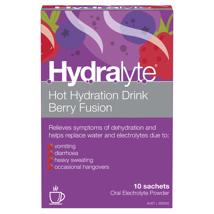 Hydralyte Hot Hydration Drink Berry Fusion 10 Sachet