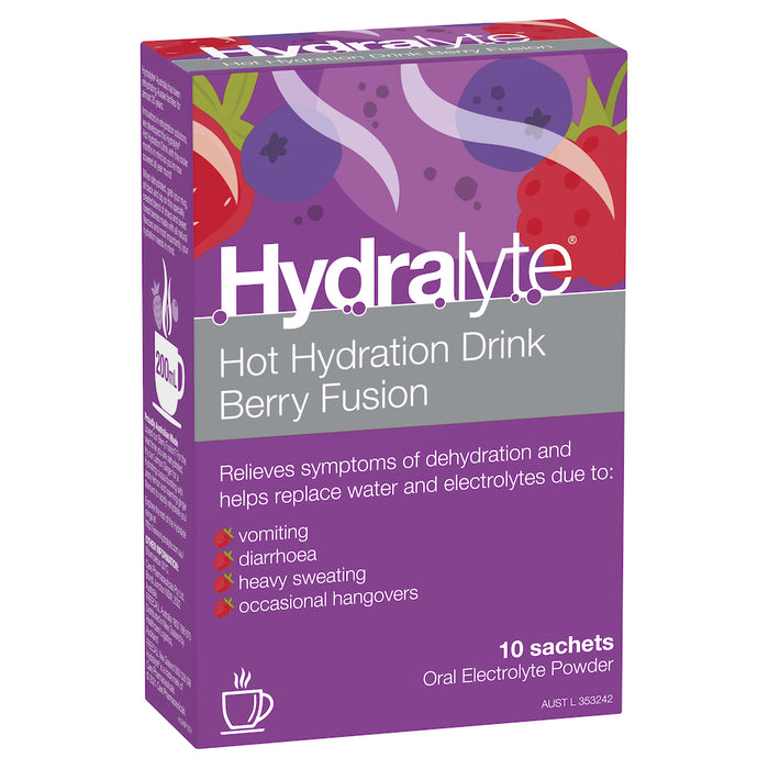 Hydralyte Hot Hydration Drink Berry Fusion 10 Sachet