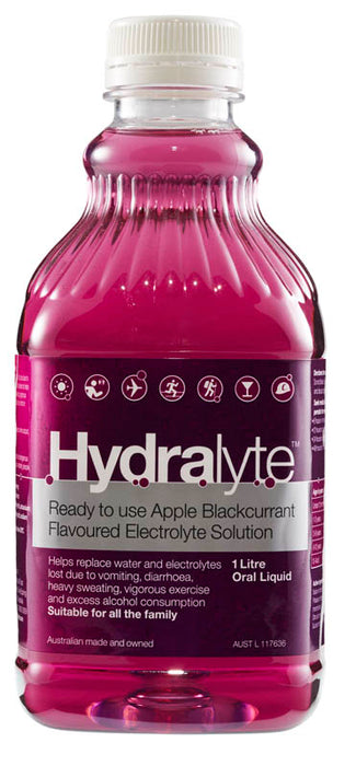 Hydralyte Liquid Apple Blackcurrant 1 Litre