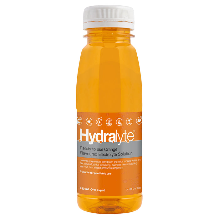 Hydralyte Liquid Orange 250ml Single