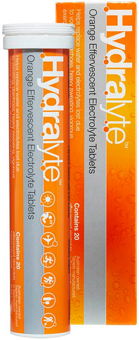 Hydralyte Effervescent Tablets Orange 20