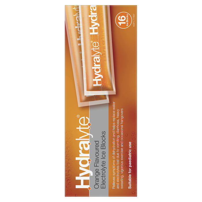 Hydralyte Rehydration Ice Blocks Orange 16