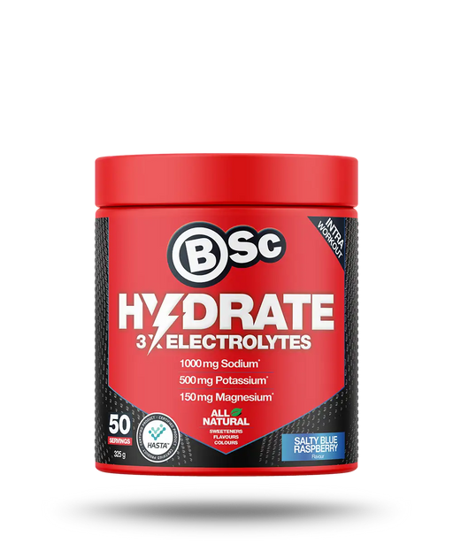 BSc Hydrate 3 x Electrolytes Salty Blue Raspberry 325g.
