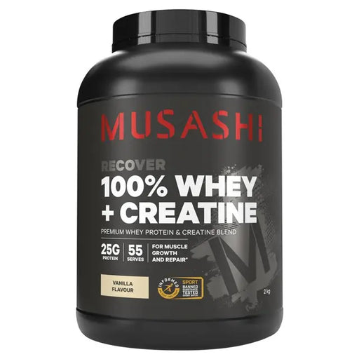 Musashi 100% Whey + Creatine Vanilla 2kg.