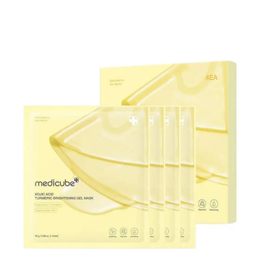 Medicube Kojic Acid Turmeric Brightening Gel Mask Box 4pcs.