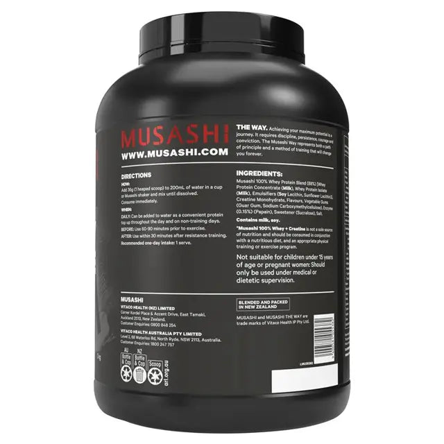 Musashi 100% Whey + Creatine Vanilla 2kg.