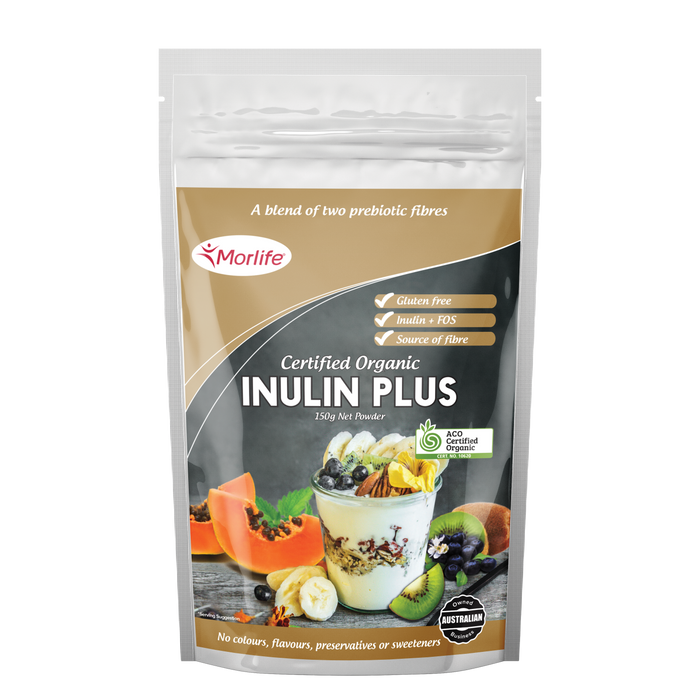 Morlife Inulin Plus Certified Organic Powder 150g