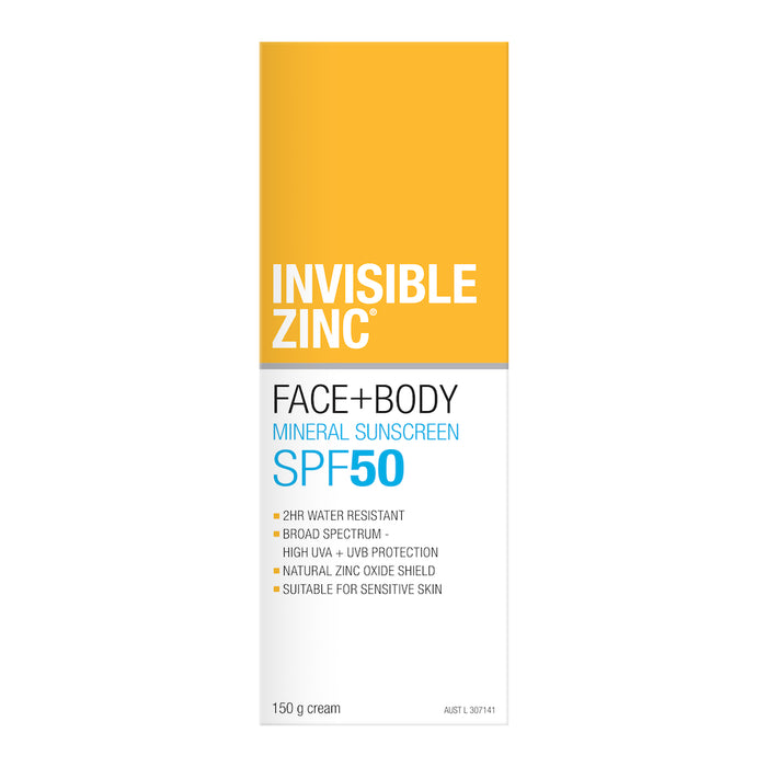 Invisible Zinc Face & Body SPF50+ 150g