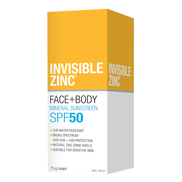 Invisible Zinc Face & Body SPF50+ 75g