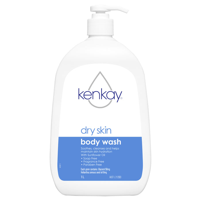 Kenkay Dermatological Dry Skin Body Wash Pump 1 Litre