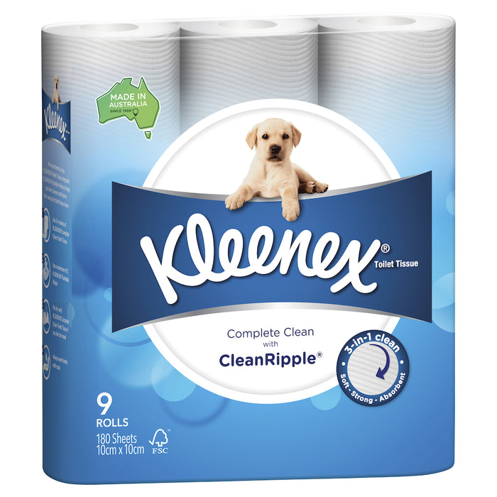 Kleenex Complete Toilet Tissues 9 Pack