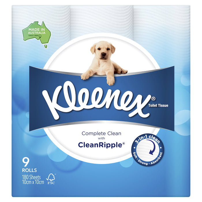 Kleenex Complete Toilet Tissues 9 Pack