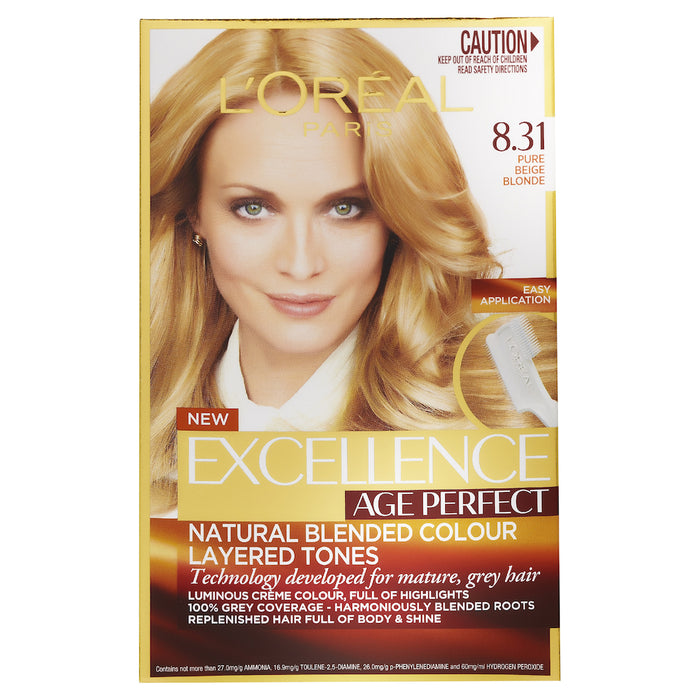 L'Oreal Excellence Age Perfect 8.31 Pure Beige Blonde