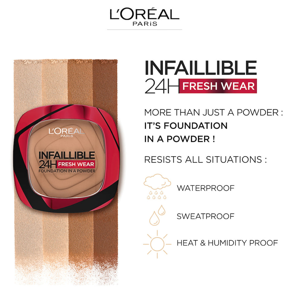 L'Oreal Infallible Fresh Wear Powder Compact 020 Ivory — Giant Chemist ...
