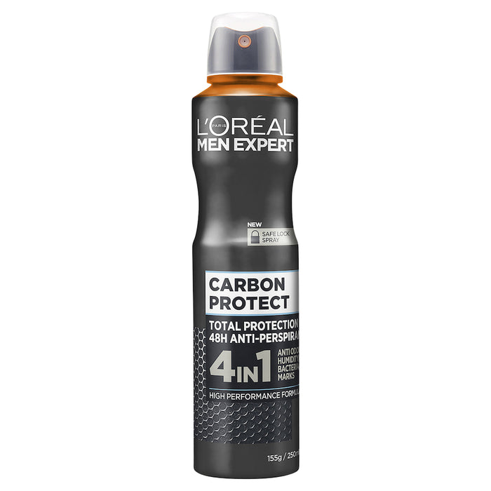 L'Oreal Men Deodorant Aerosol Carbon Protect 250ml