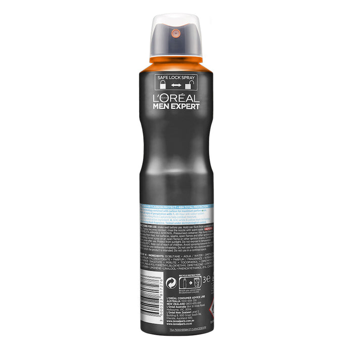 L'Oreal Men Deodorant Aerosol Carbon Protect 250ml