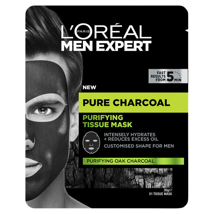 L'Oreal men Pure Charcoal Tissue Mask