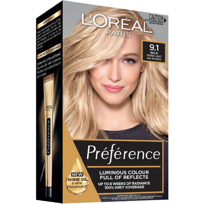 L'Oreal Preference 9.1 Light  Ash blonde