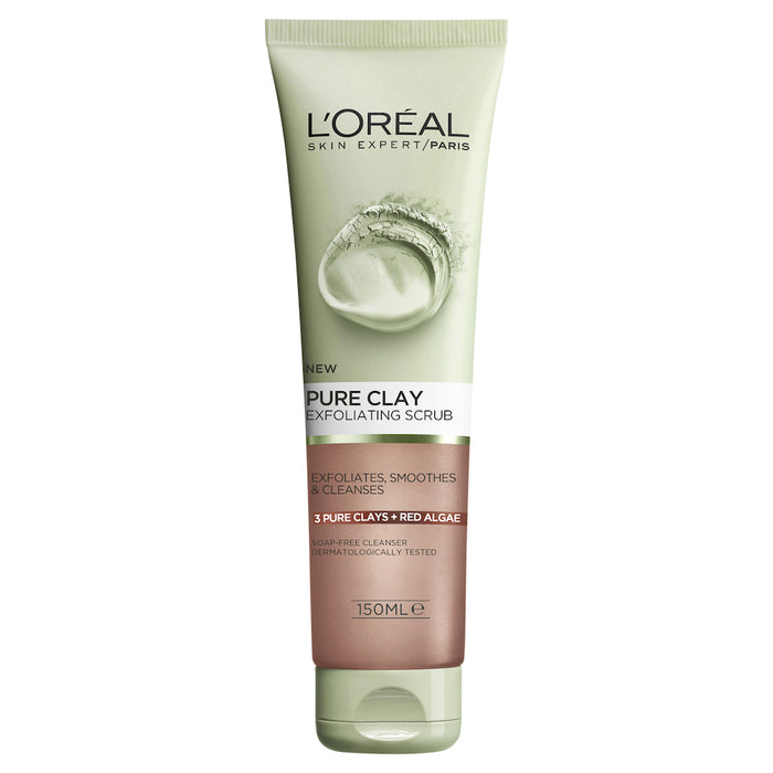 L'Oreal Pure Clay Foam Exfoliating  Scrub 150ml