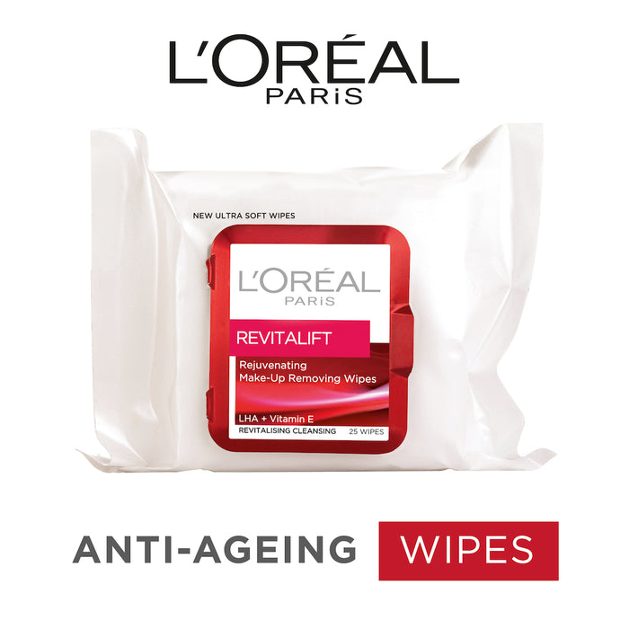 L'Oreal Revitalift Cleansing Wipes 25Pk