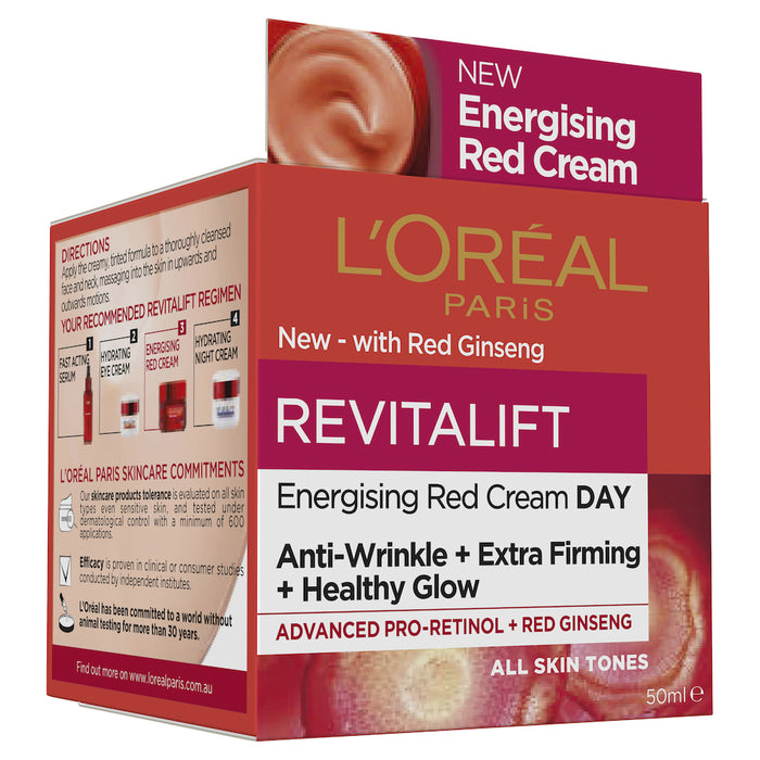 L'Oreal Revitalift Energising Red Cream Day 50ml