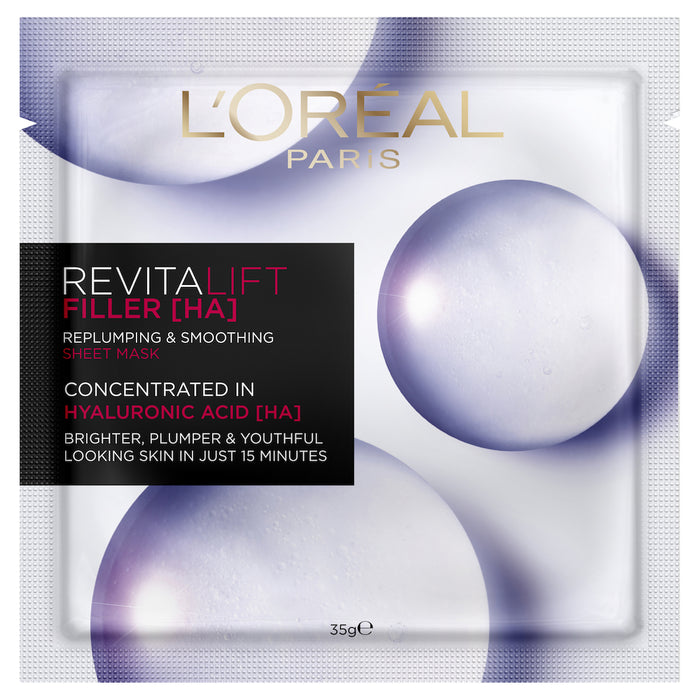 L'Oreal Revitalift Filler HA Replumping & Smoothing Sheet Mask 35g