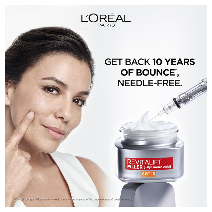 L'Oreal Revitalift Filler + Hyaluronic Acid Deep Replumping Anti-Aging Cream SPF 15 50mL