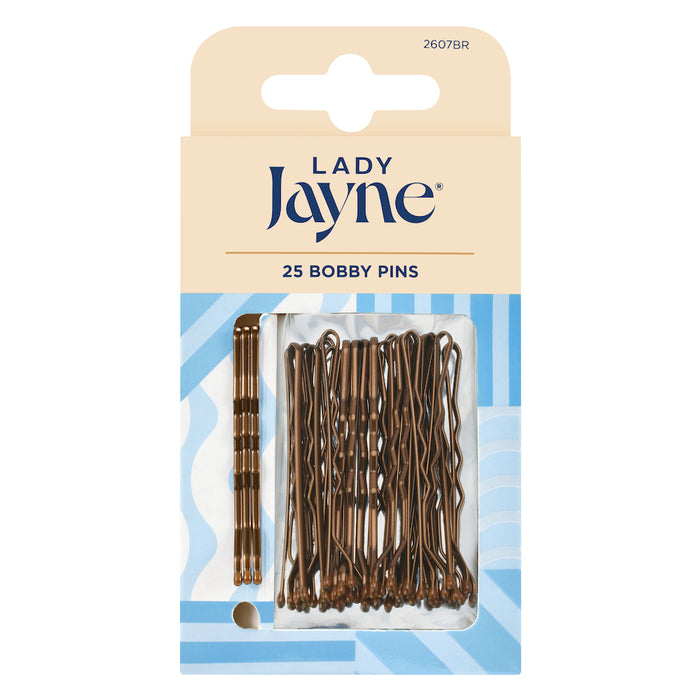 Lady Jayne Bobby Pins Brown 4.5 cm Pk25