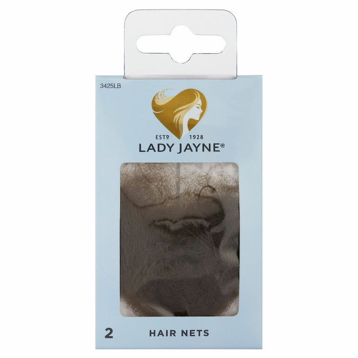 Lady Jayne Hair Net Light Brown Pk2