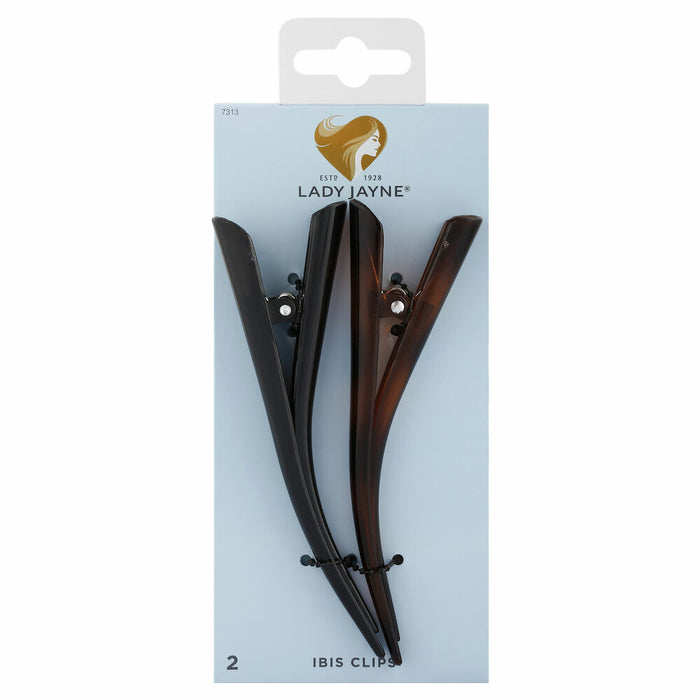 Lady Jayne Ibis Clip 12 cm Shell & Black Pk2