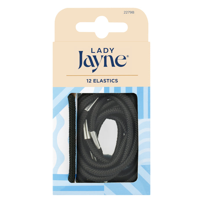 Lady Jayne Thick Elastics Black Pk12