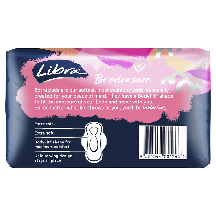 Libra Extra Pads With Wings Super 12 Pack