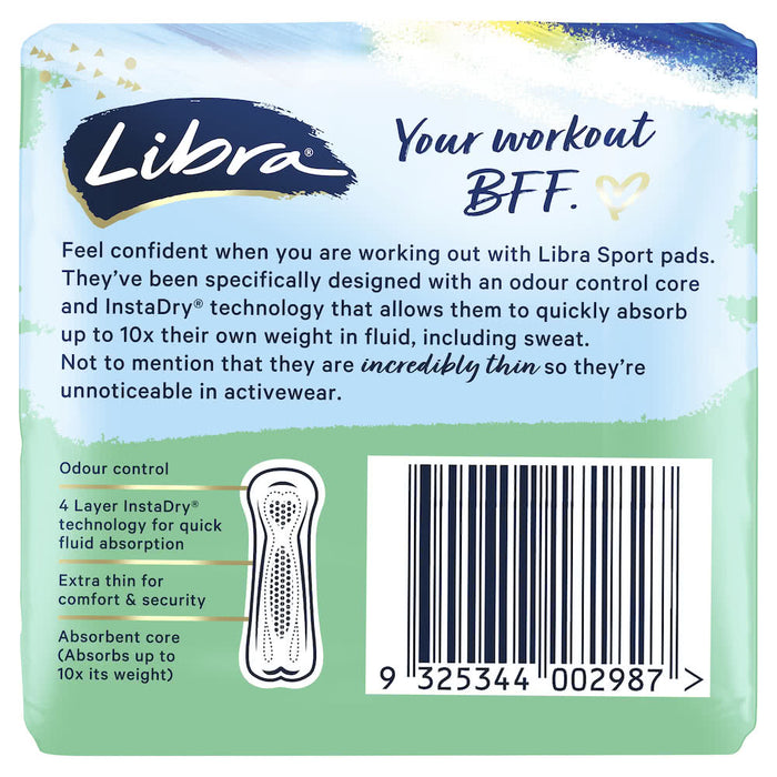 Libra Invisble Sport Pads Regular No Wing 12 Pack