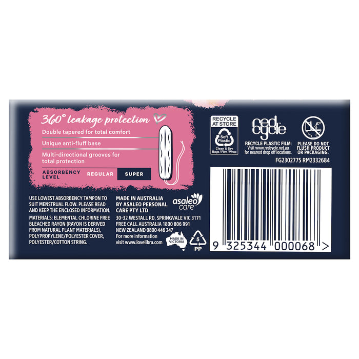 Libra Tampons Tapered Design Super Slim 16 Pack