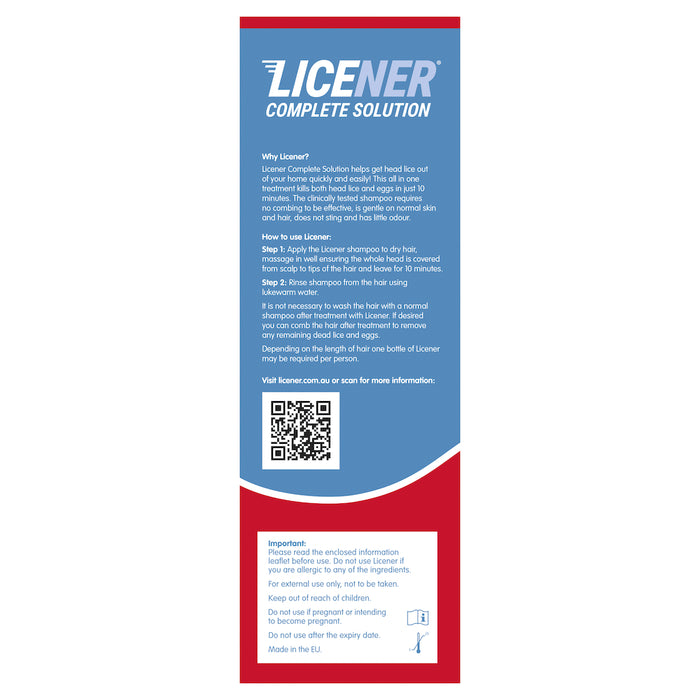 Licener Single Head Lice Treatment 100ml