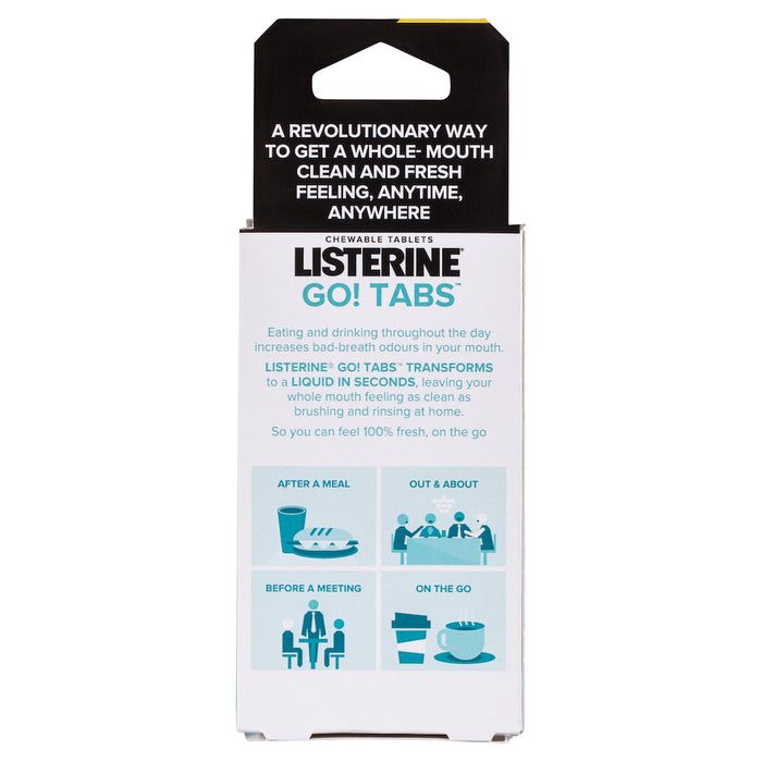 Listerine Go! Clean Mint Chewable Tablets 16