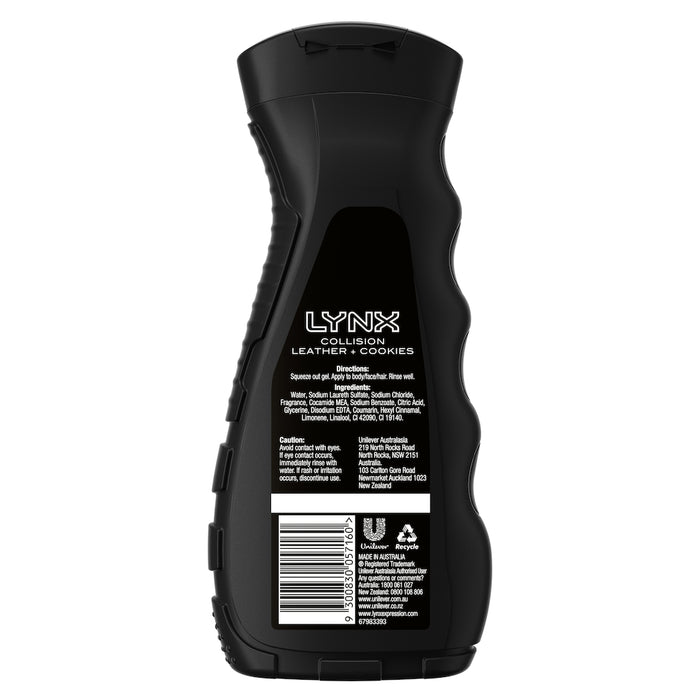 Lynx 3 in 1 Collision Leather + Cookies Wash 400mL