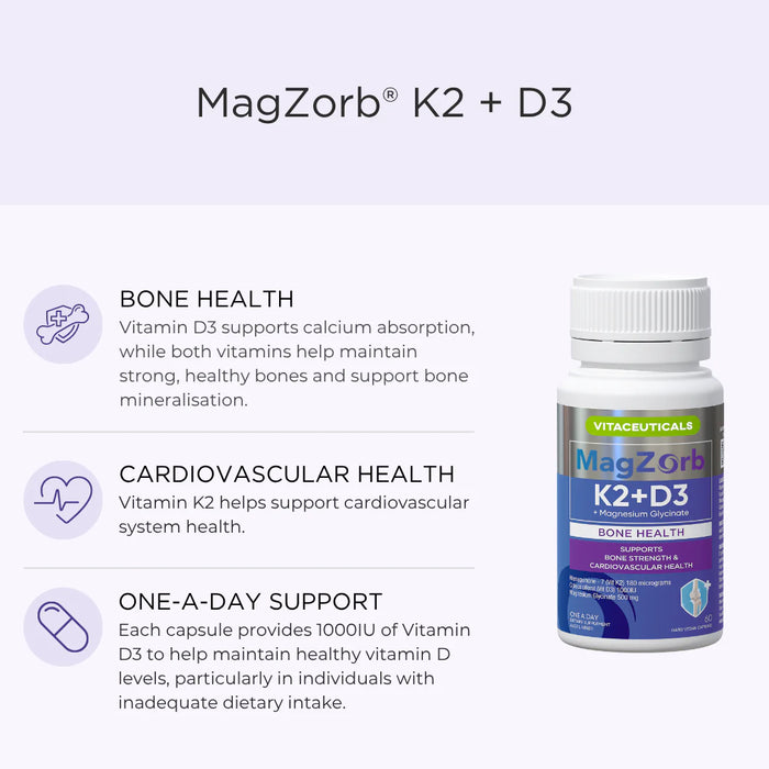 Vitaceuticals Magzorb K2+D3 60 Capsules