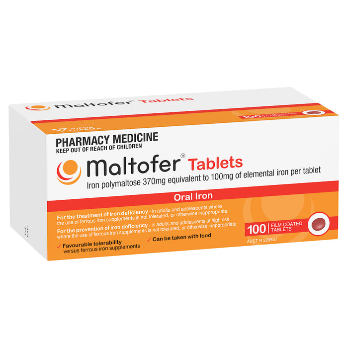 Maltofer 100mg 100 Film Coated Tablets