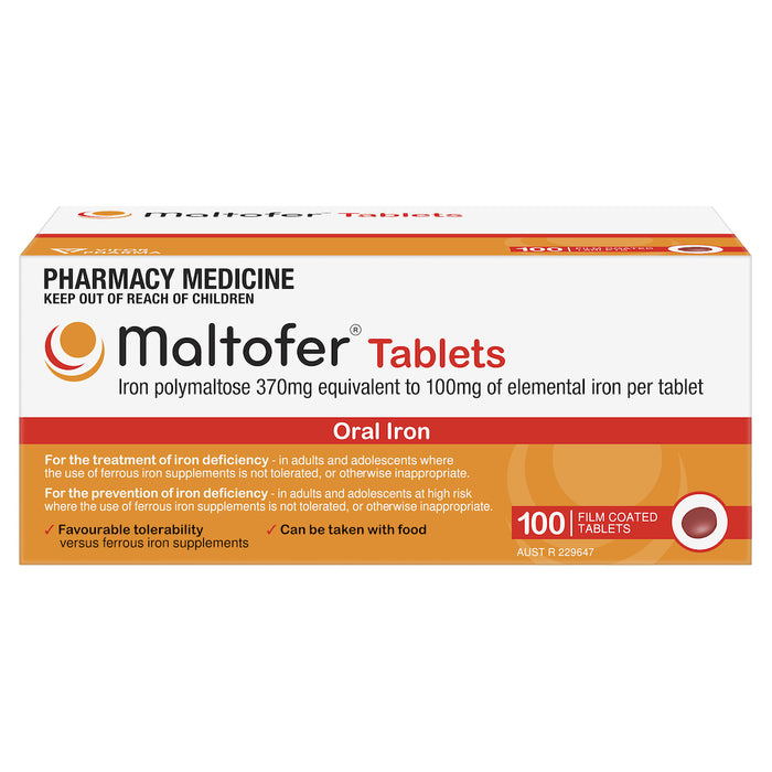 Maltofer 100mg 100 Film Coated Tablets