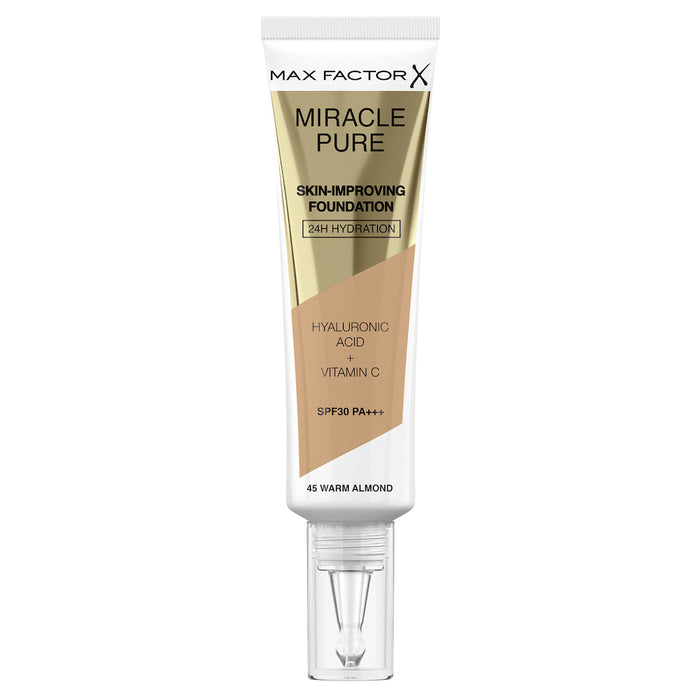 Max Factor Miracle Pure Foundation 45 Warm Almond