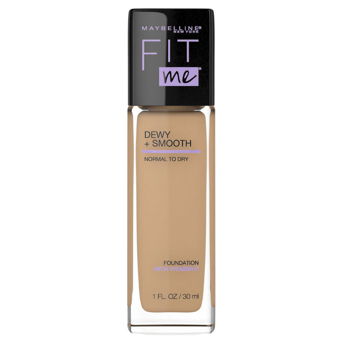 美宝莲 Fit Me Dewy &amp; Smooth 粉底 225 中号浅黄色