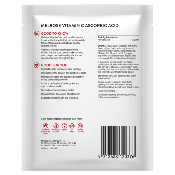 Melrose Vitamin C Ascorbic Acid 125g