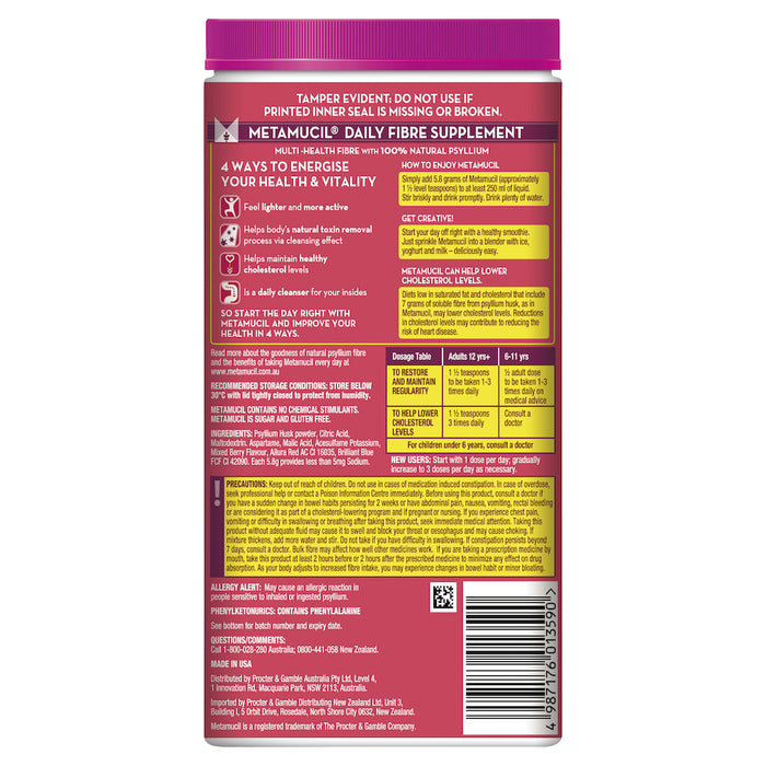 Metamucil Wild Berry 114 Doses 673g