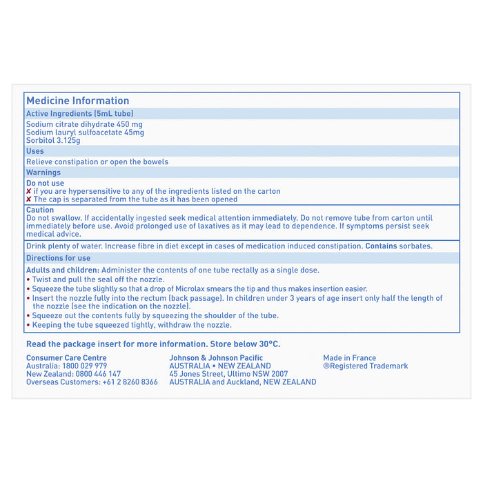 Microlax Enema 5ml 12