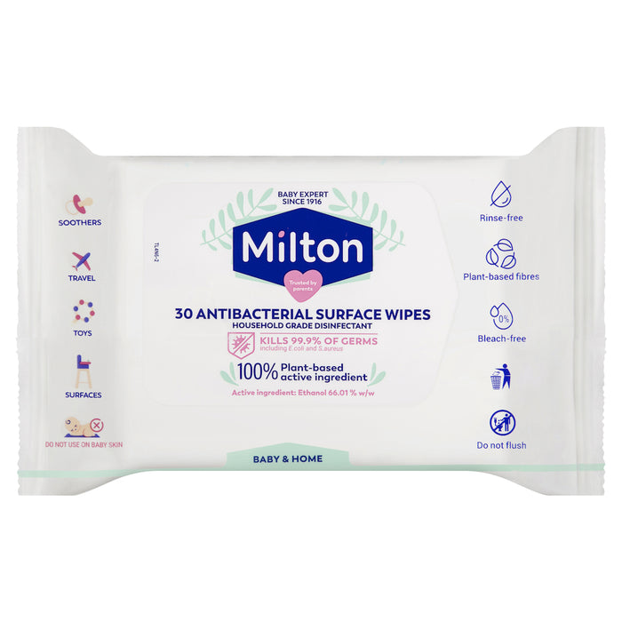 Milton Antibacterial Wipes 30 Pack